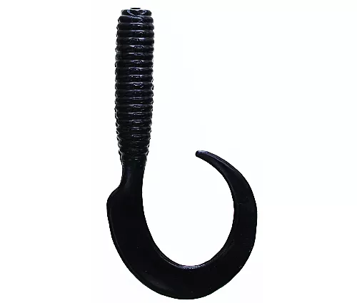 8″ Curly Tail Black 100 Pack