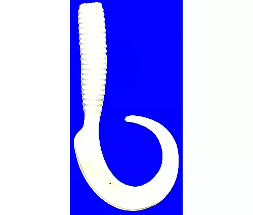8″ Curly Tail White 100 Pack