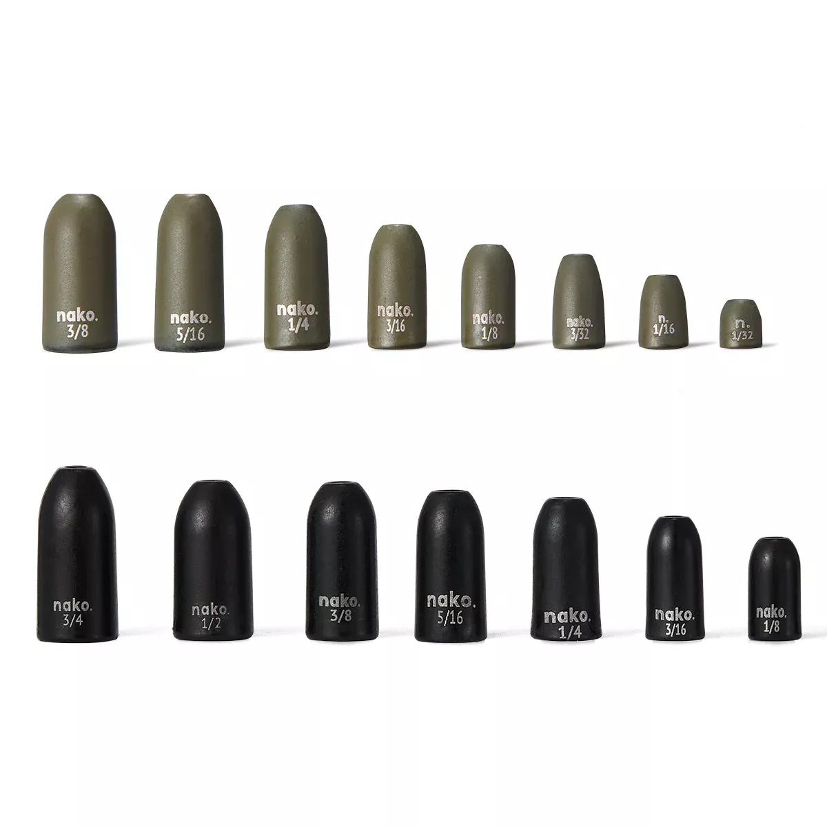 97% Tungsten Worm Weights for Texas Rigs | 2 Colors 5 Pack