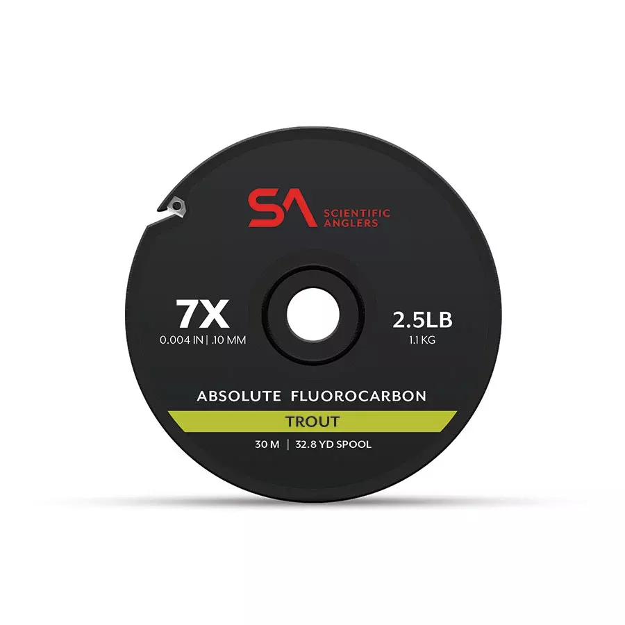Absolute Trout Fluorocarbon Tippet - Clear - 30 Meters