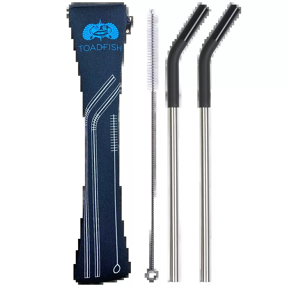 Accessories Toadfish 2 Pack Stainless Steel Straws W/ Case & Cleaner