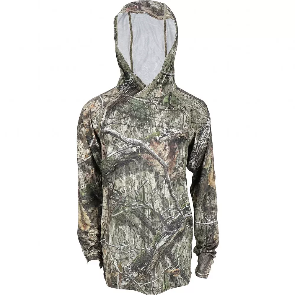 AFTCO Youth Mossy Oak Hooded Performance Shirt
