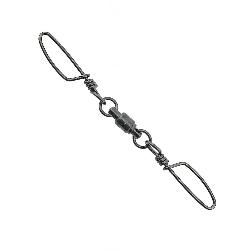 AFW Stainless Steel Ball Bearing Brass Dual Snap Swivels - Black 320#