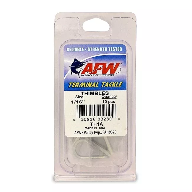 AFW Stainless Steel Thimbles, Teardrop-Shape .063 -10pc