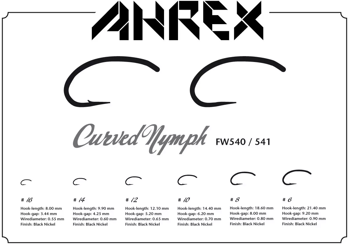 Ahrex 540 Hook Curved Nymph