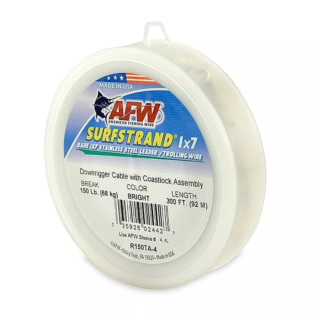 American Fishing Wire Downrigger Cable Bright 300FT :150#