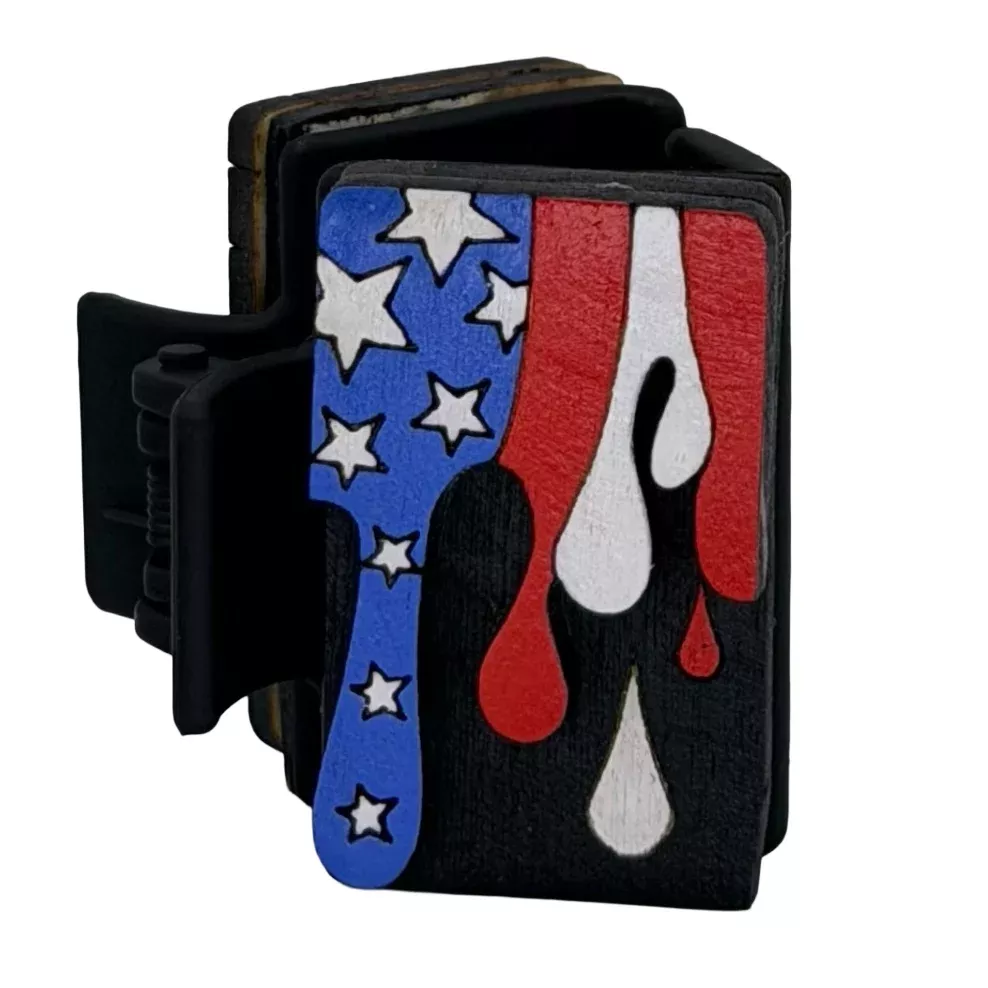 American Flag Hairclip 1.5"
