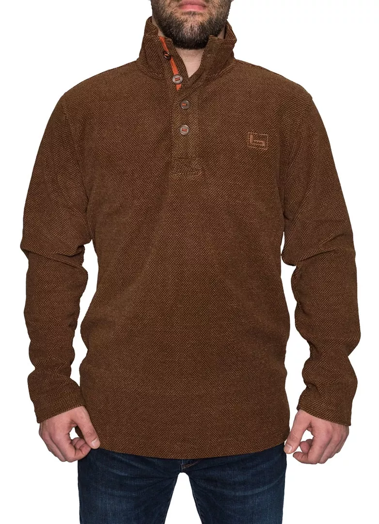Anglers Banded Firepit Fleece Henley