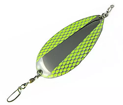 Arrow Flash Chartreuse Netted Wings UV Kokanee Dodger