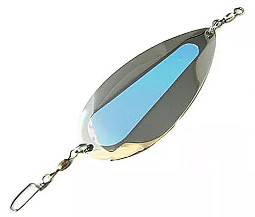 Arrow Flash Nickel Moon Glow Center UV Kokanee Dodger