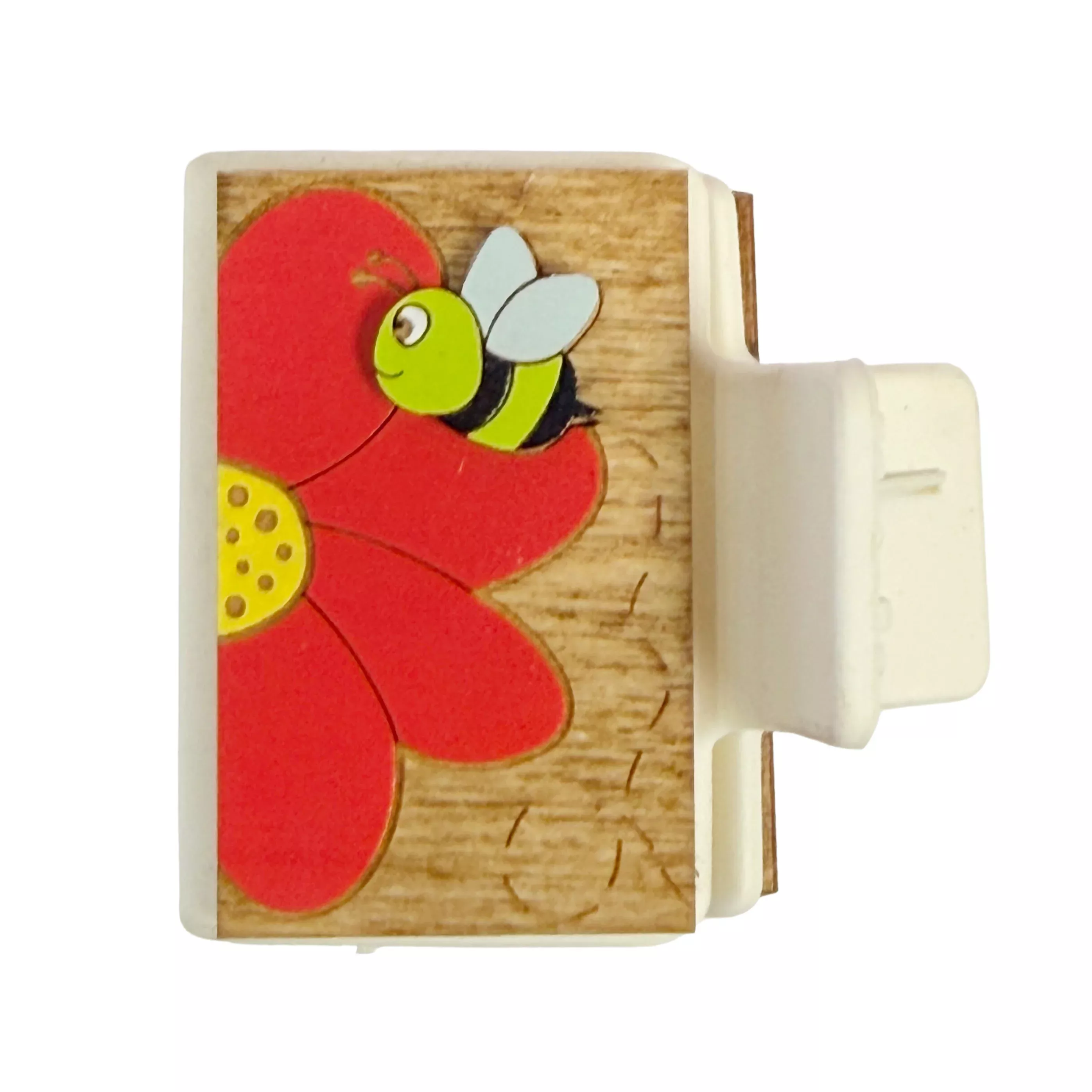 Bee with Flower 2” Hand painted Hair Clip
