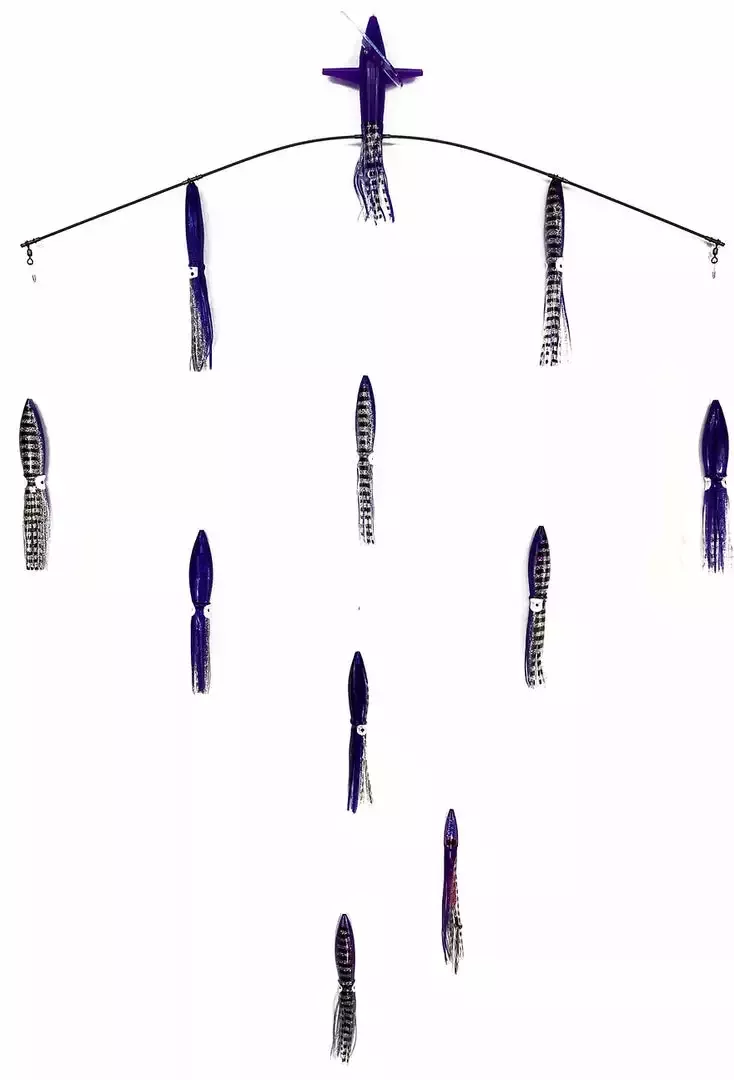Big Game Sterling Tackle 36″ Wide Tracker Spreader Bars – Bulb Squids