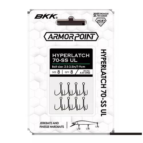 BKK ARMOR POINT HYPERLATCH 70-SS UL TREBLE HOOK