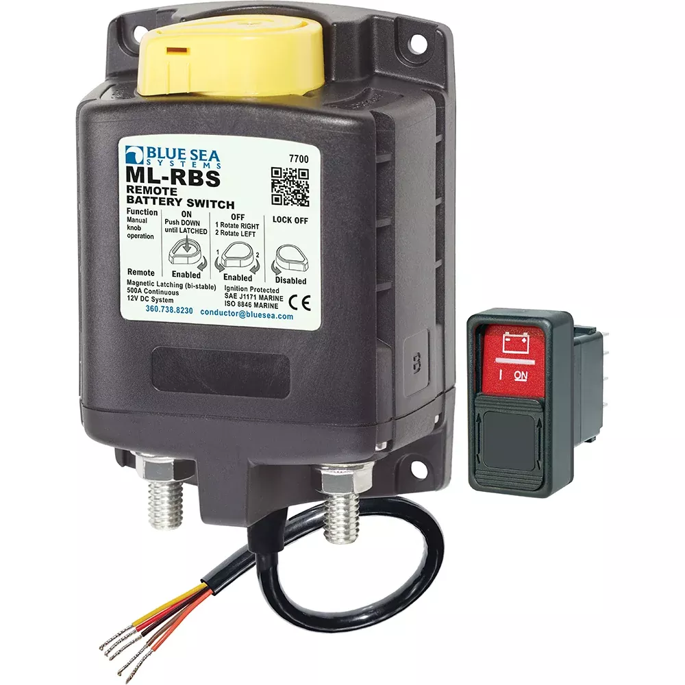 Blue Sea7700 ML-Series Remote Battery Switch w/Manual Control 12VDC [7700]