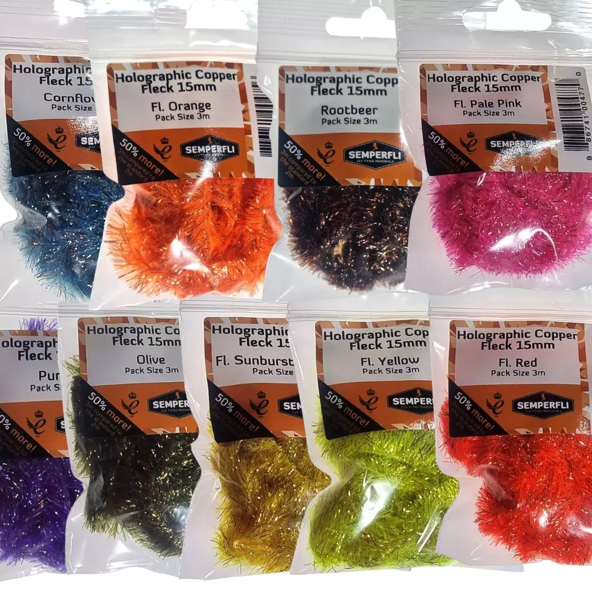 Copper Holographic Fleck Chenille 15mm