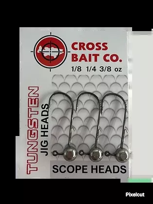 CROSS BAIT CO. Tungsten Scope Jig Heads