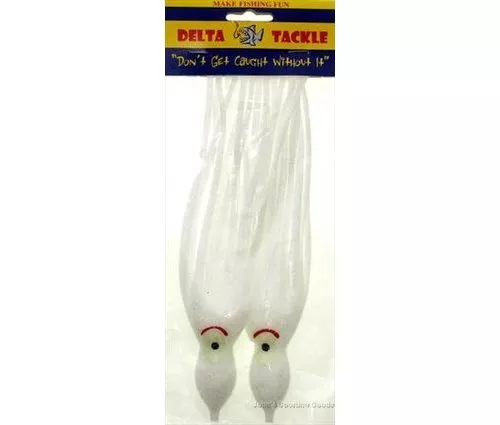 Delta Tackle Giant 9″ Squid White #04101