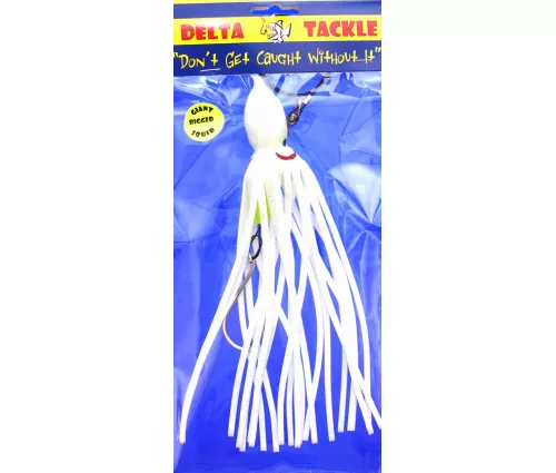 Delta Tackle Jumbo Squid Rigged 9″ White #04001