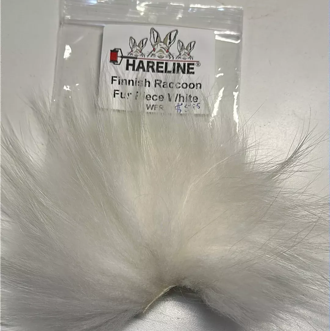 Finnish Racoon Fur Piece White