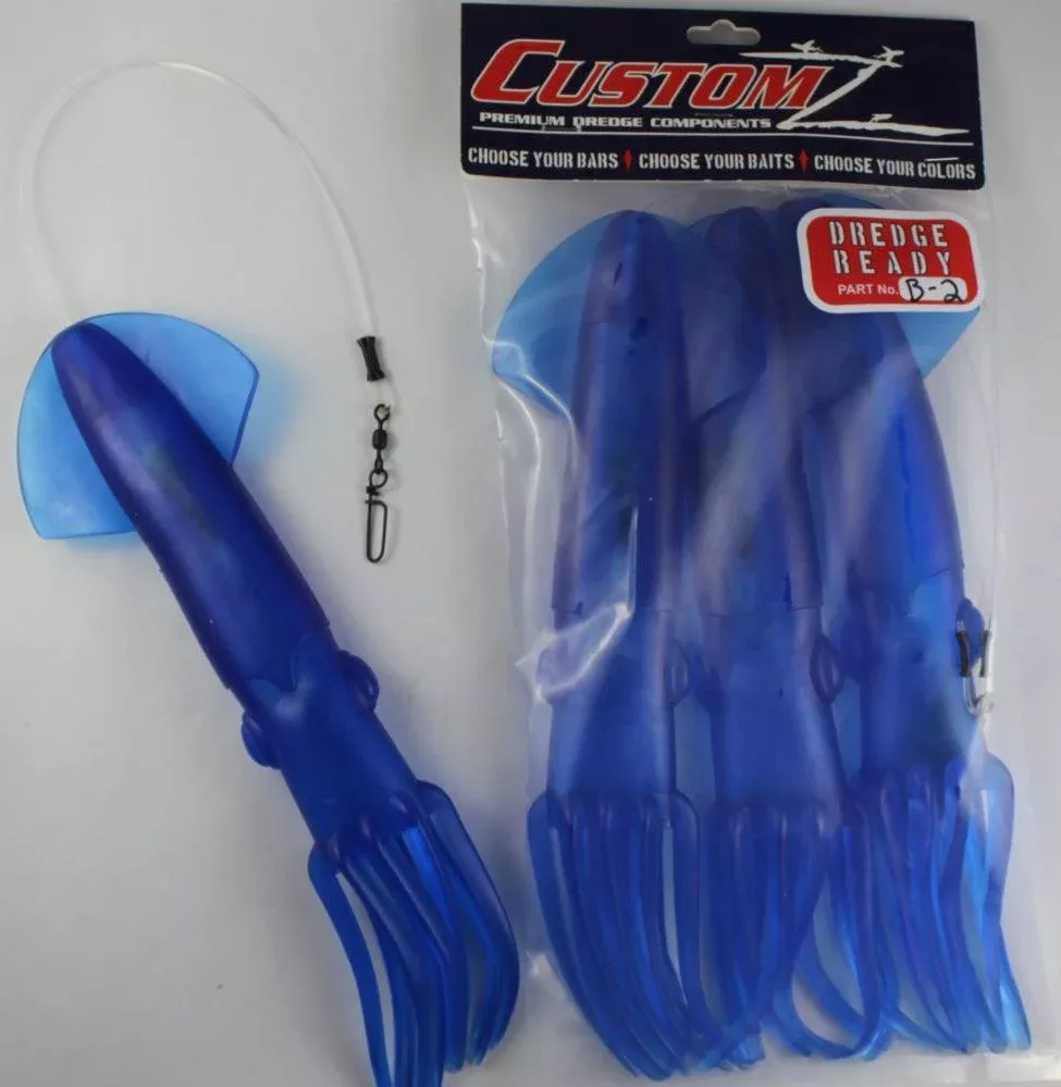 FISH RAZR Dredge Ready Rigged Squid 12"
