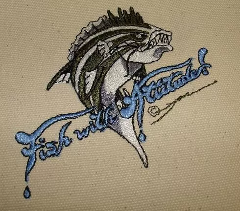 Fish With Attitude Deluxe Boat Tote Black