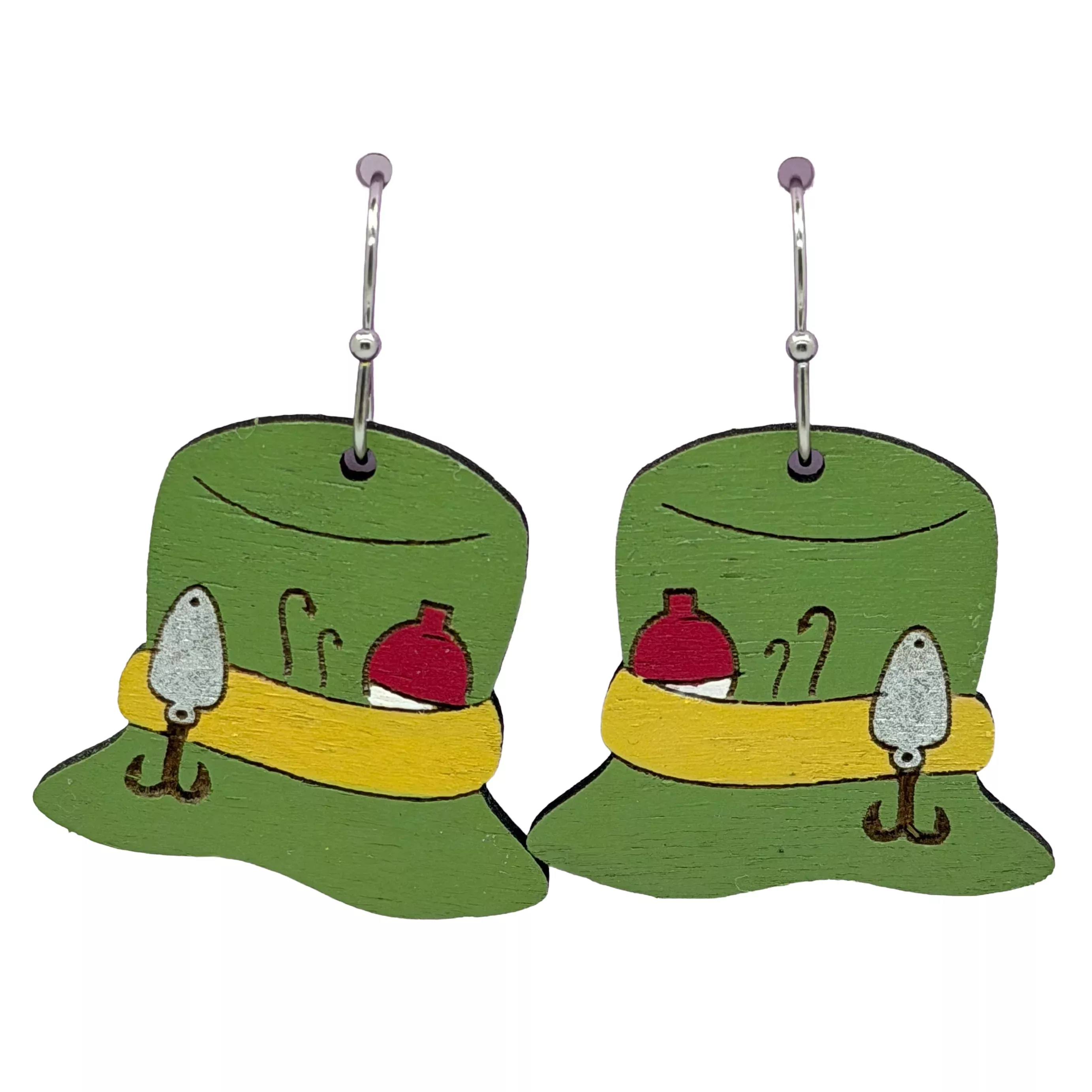 Fishing Floppy Hat Dangle Earrings