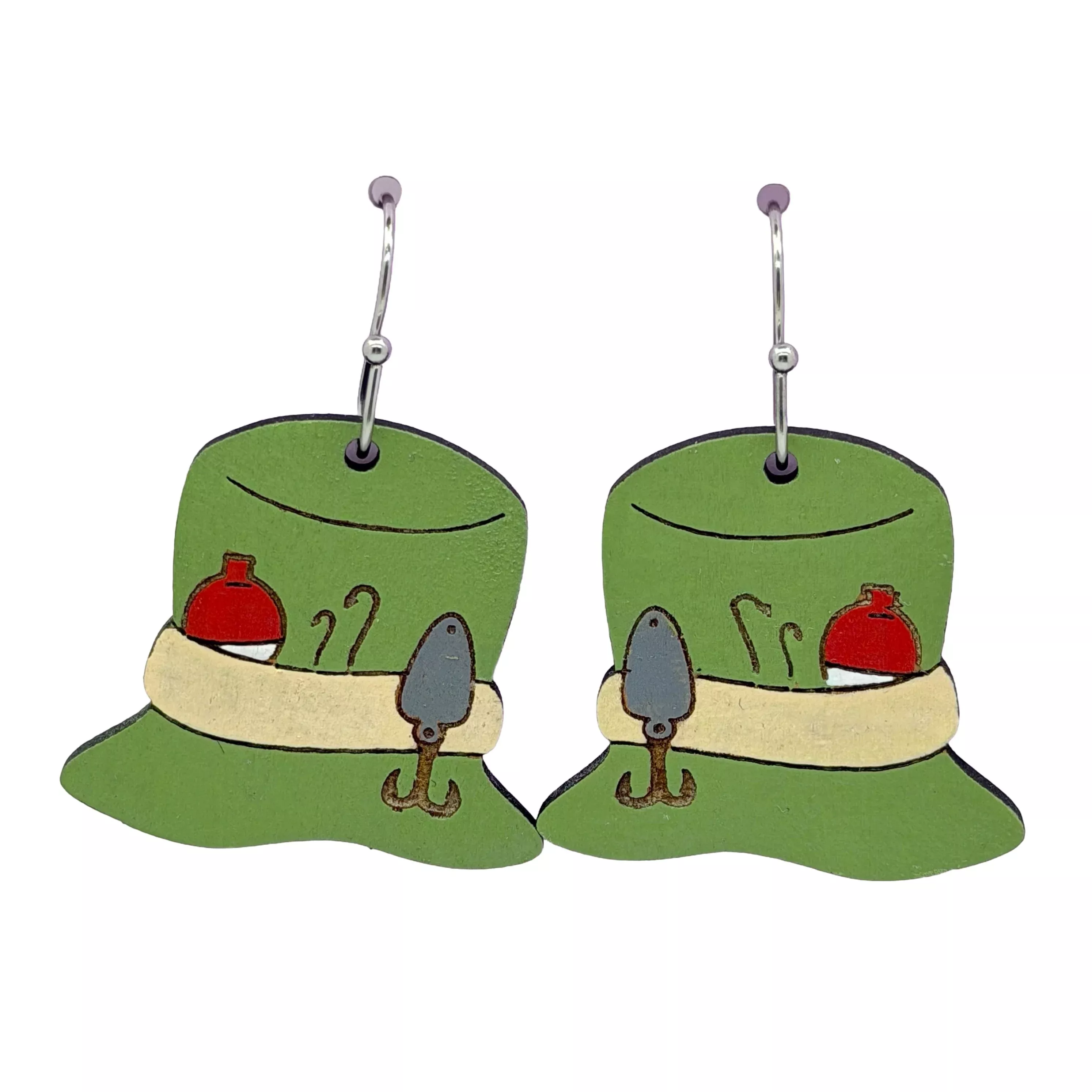 Fishing Hat Dangle Earrings