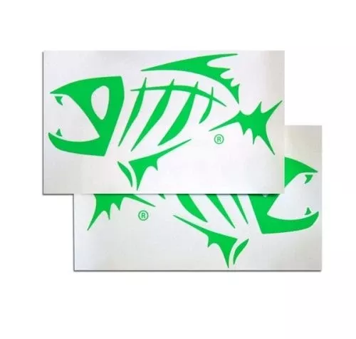 G. Loomis Green Skeleton Fish Boat Decal Set