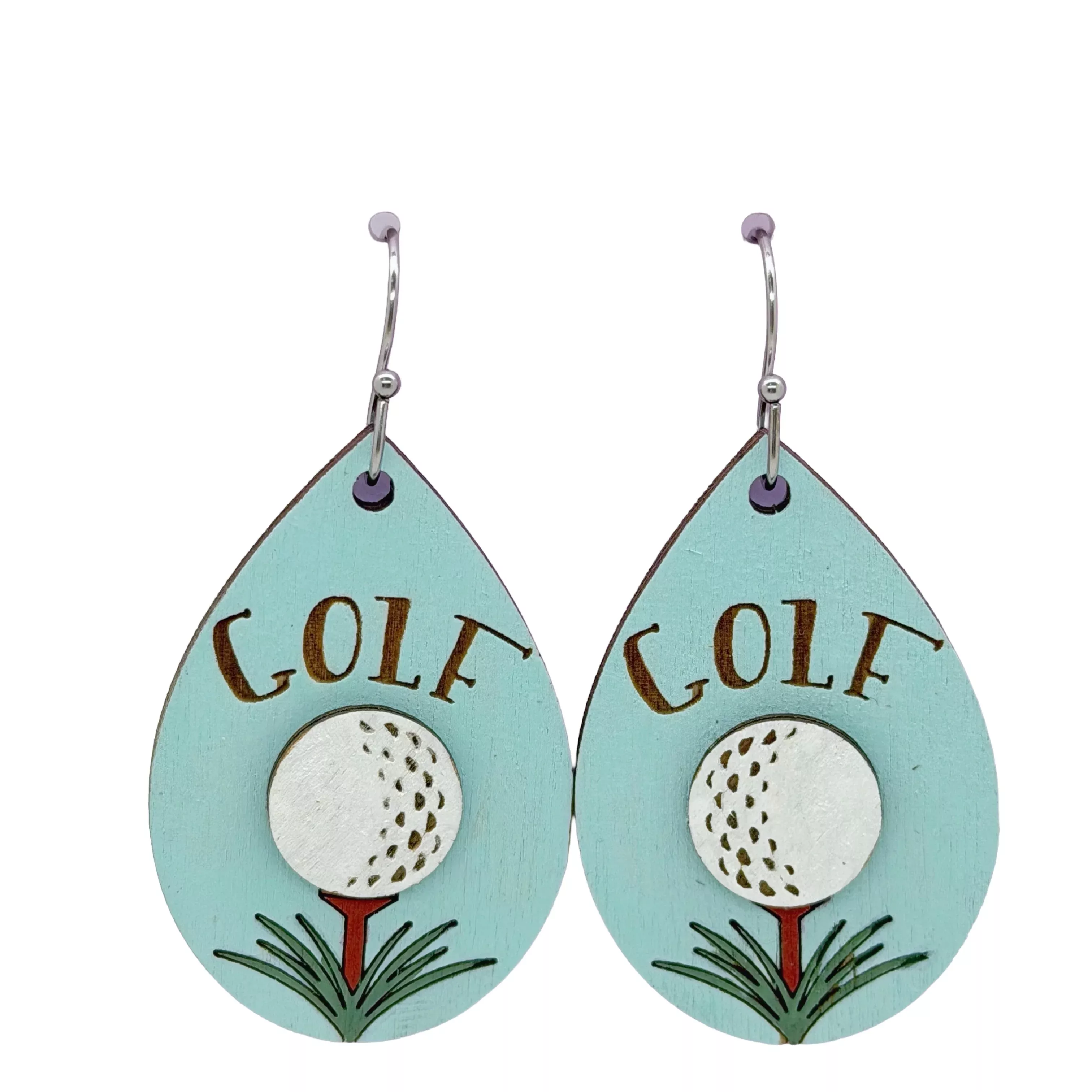 Golf Tee Dangle Earrings