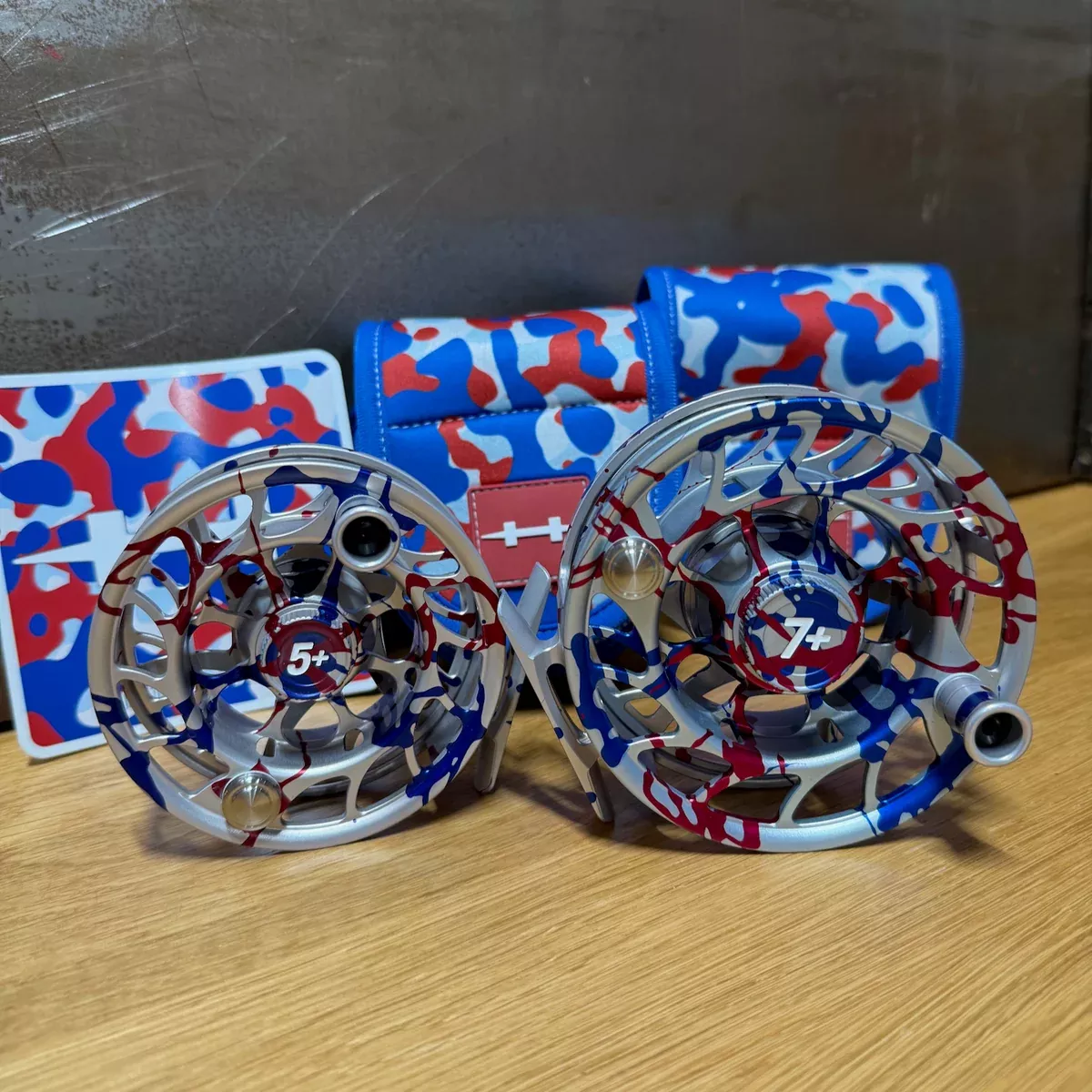 Hatch Iconic USA Fly Reels Old Glory Splatter