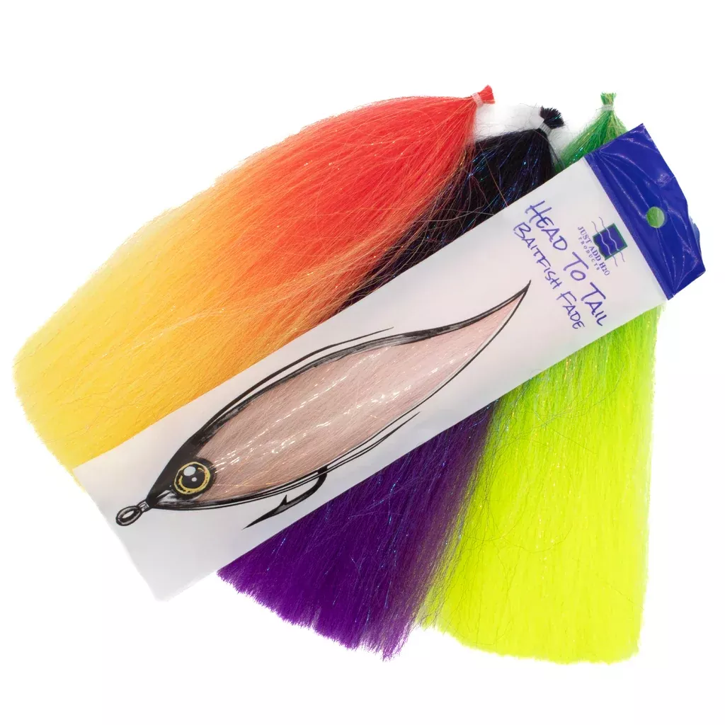 Head to Tail Fade Flash Blend Baitfish Fibers