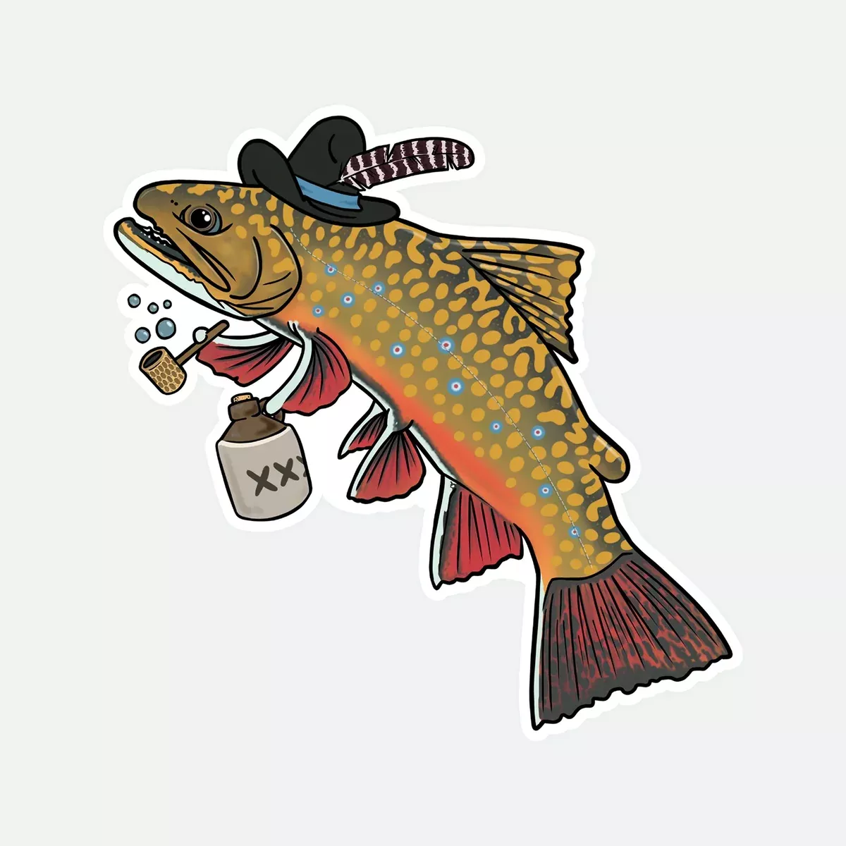Hillbilly Brook Trout Sticker