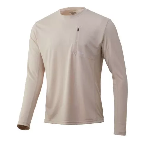 Huk Men's Icon X Solid LS Vented Pocket Shirt H1200284