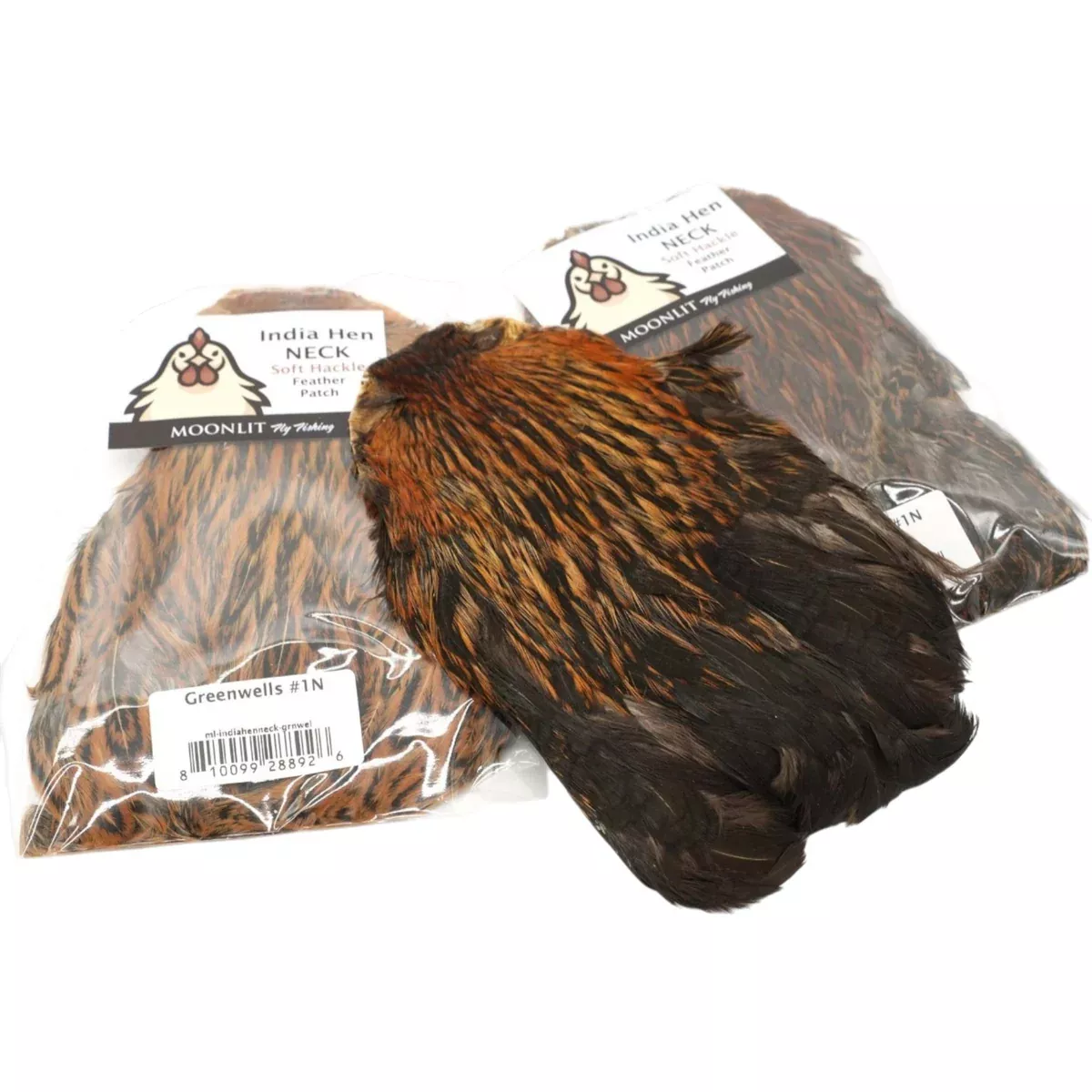 India Hen Neck Feather Patches