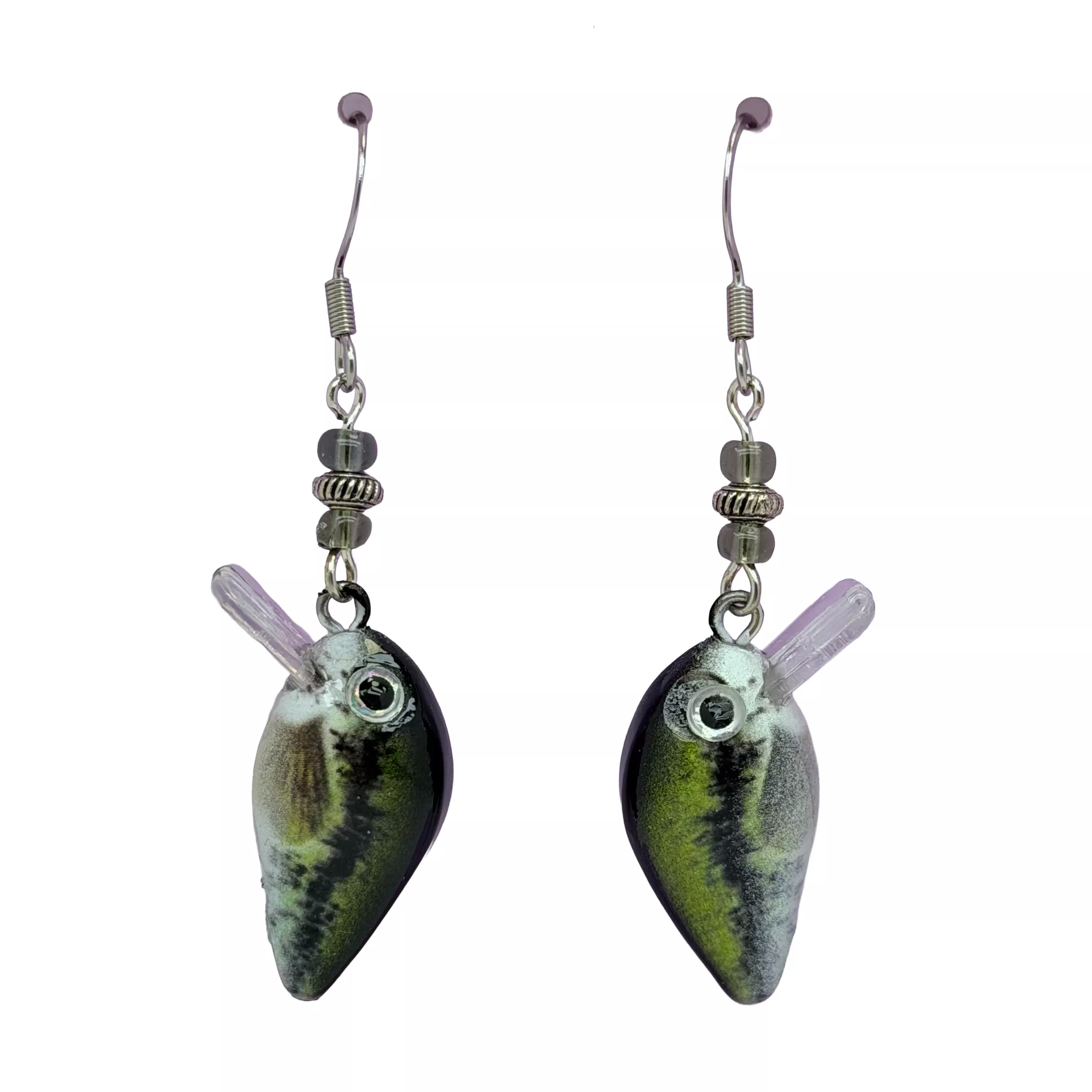 Largemouth Bass Beaded Earrings