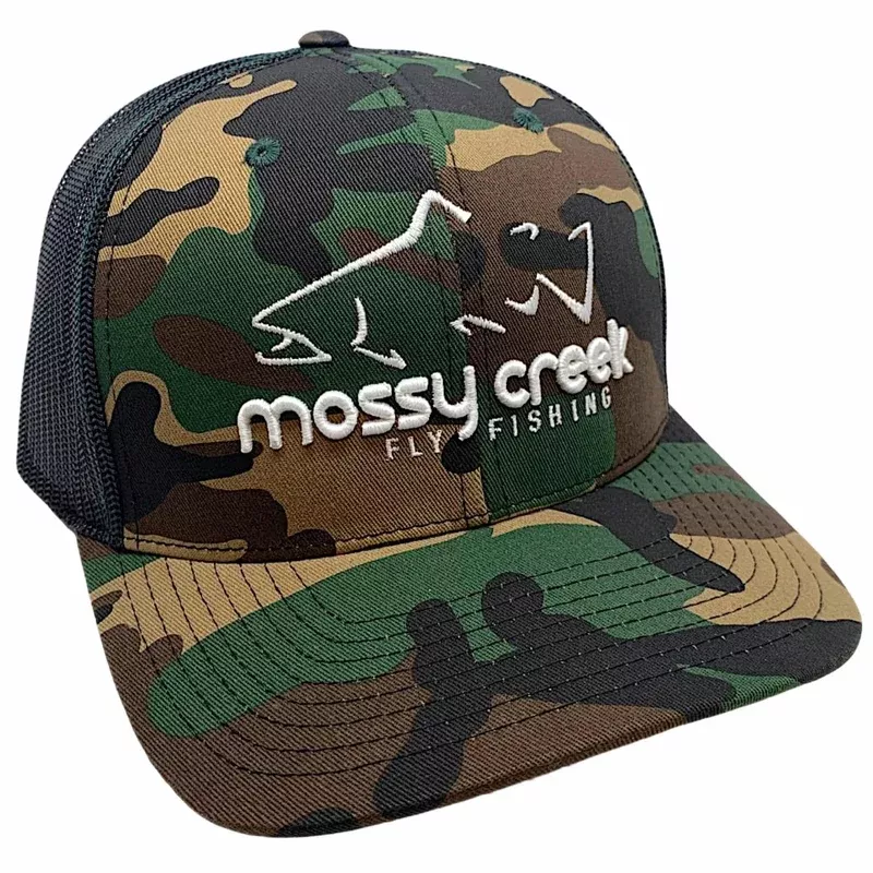 Mossy Creek Logo Trucker Camo Black