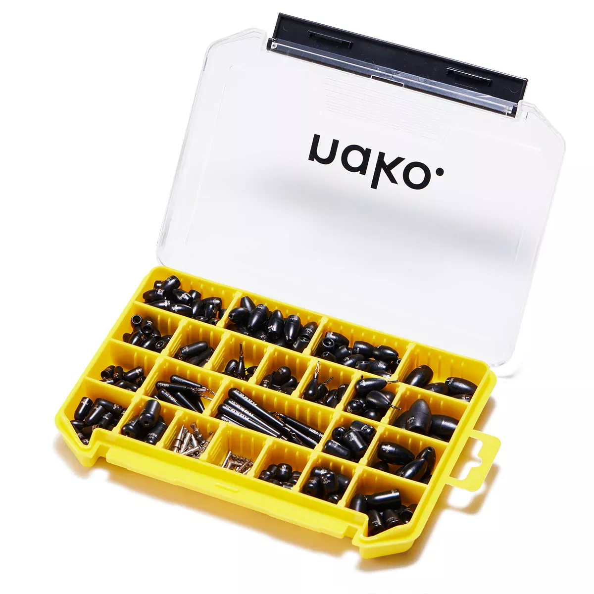 Nako Tungsten Weight Kit with Tackle Box | 100 Pack, 150 Pack, 200 Pack