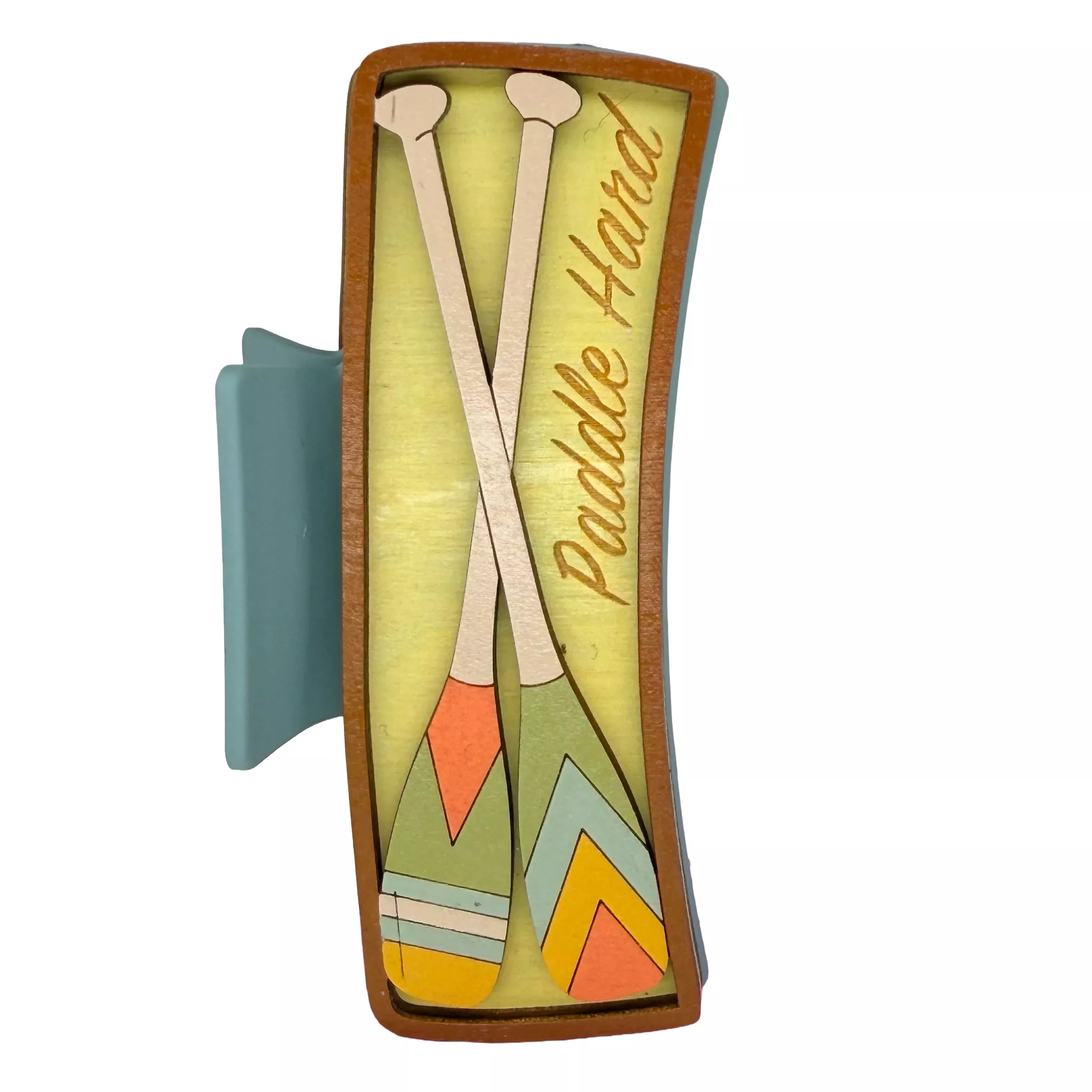 Paddle Hard 4” Handpainted Hair Clip