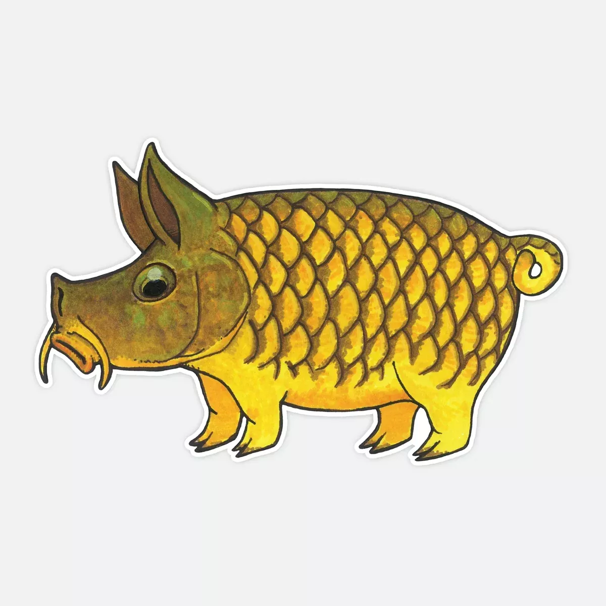 Pig Carp Sticker