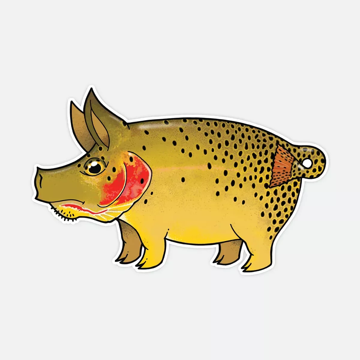 Pig Cutthroat Sticker