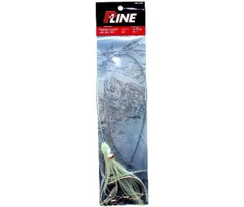 Pline Halibut Leader w/Glow Squid 16/0 Circle Hook