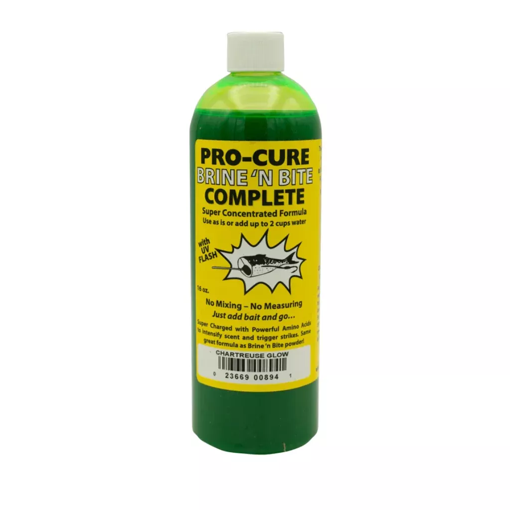 Pro-cure Brine 'N Bite Complete Chartreuse Glow 16 oz