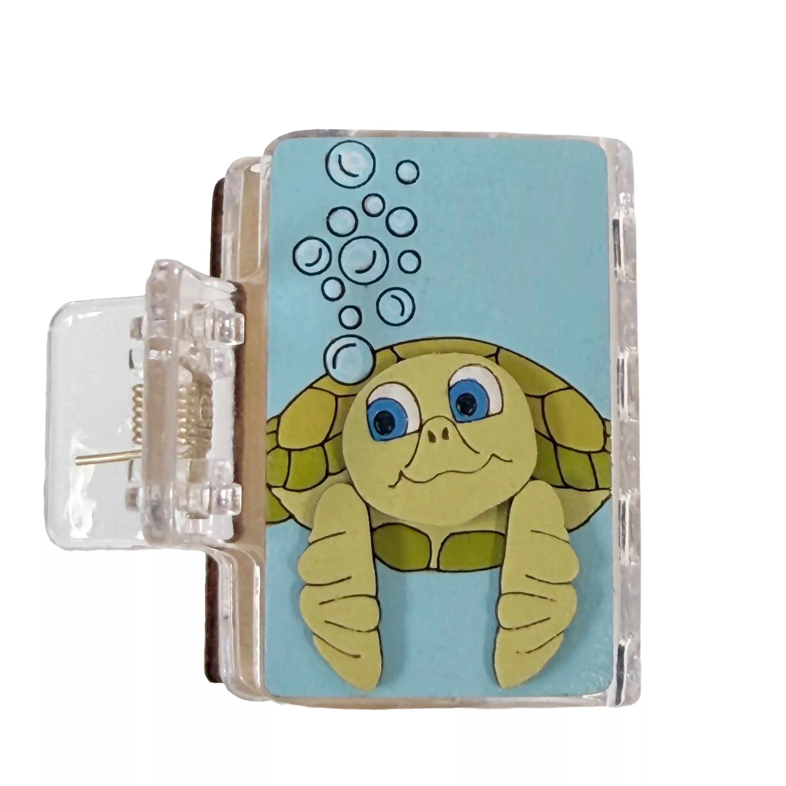 Sea Turtle 2” Hand painted Hair Clip