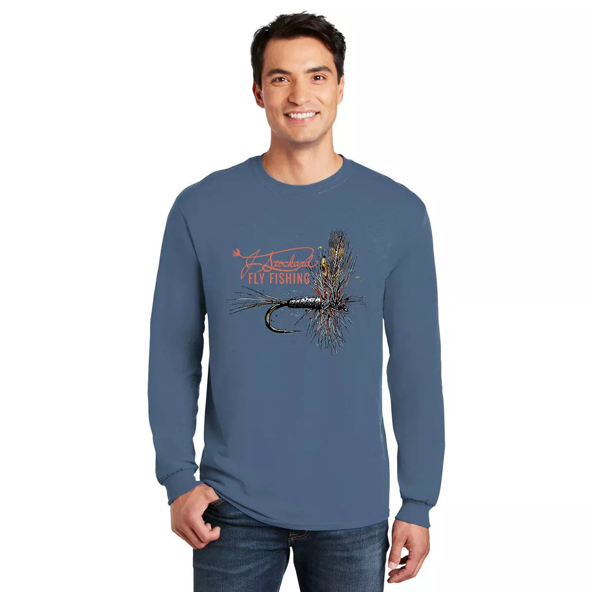 Signature Long Sleeve Tee in Indigo