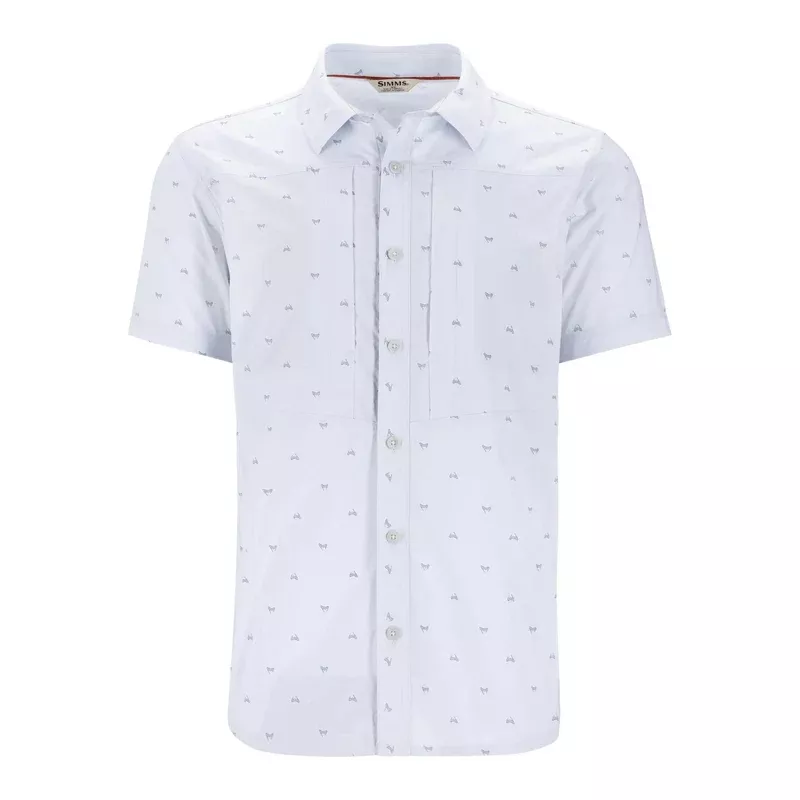 Simms Stone Cold Short Sleeve Fishtail Bimini Blue