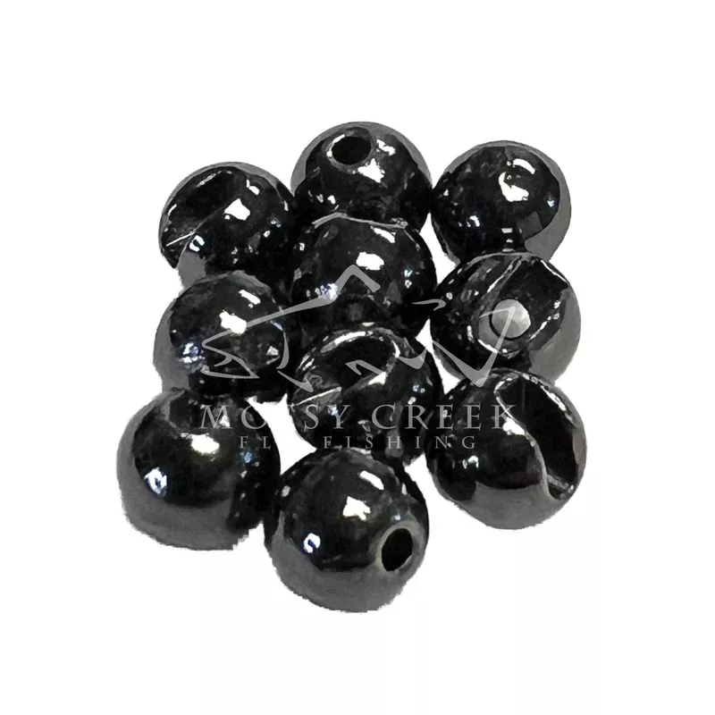 Slotted Tungsten Beads Black Nickel
