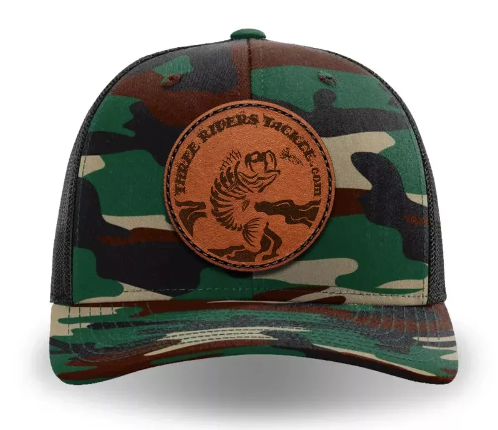 Three Rivers Tackle Leather Patch Trucker Hat