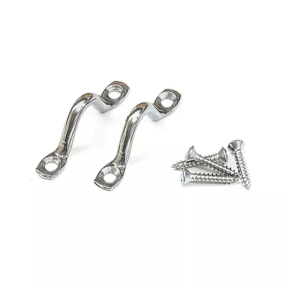 Tigress Pair Of Stainless Pad Eyes W-Stainless Screws