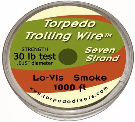 TORPEDO TROLLING WIRE 7 STRAND 30 LB 1000 FT