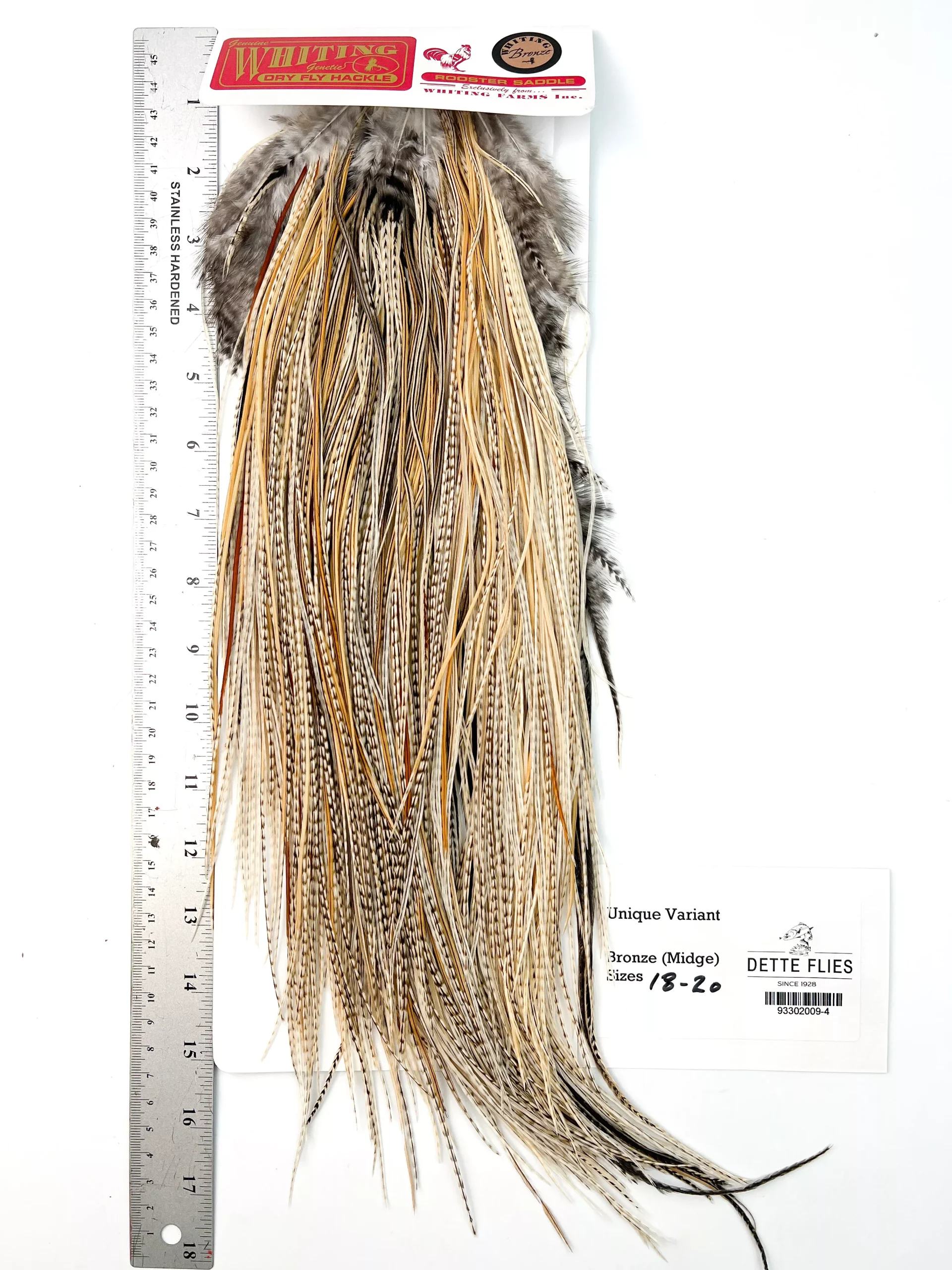 Unique Variant - Whiting Midge Line Rooster Saddle - Bronze Grade